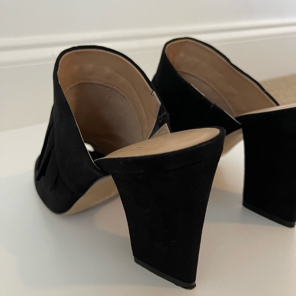 Kaari Blue - peep toe suede black heels - Women’s Size 9.5 - Picture 6 of 12